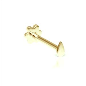 Maria Tash plain pair shaped stud - 14k gold!